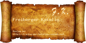 Freiberger Katalin névjegykártya